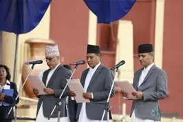 تين وزراء عبوری حکومت میں شامل ، صدر نے دلایا حلف