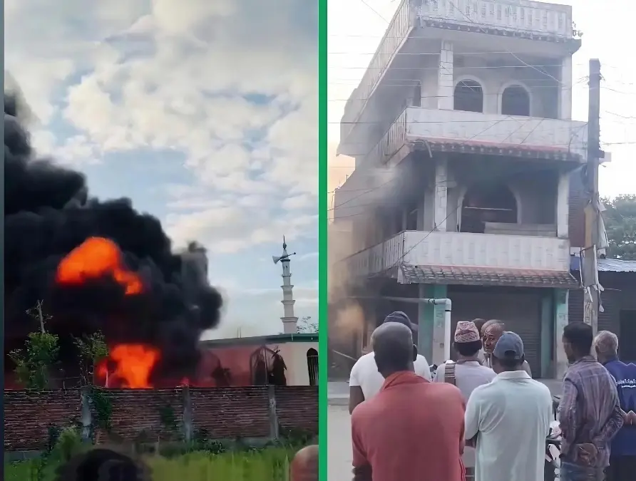 سرہا:میں ہولناک فرقہ وارانہ تشدد: گول بازار میں ہندو انتہا پسند ہجوم کا مسجد پر حملہ،اور آتش زنی...